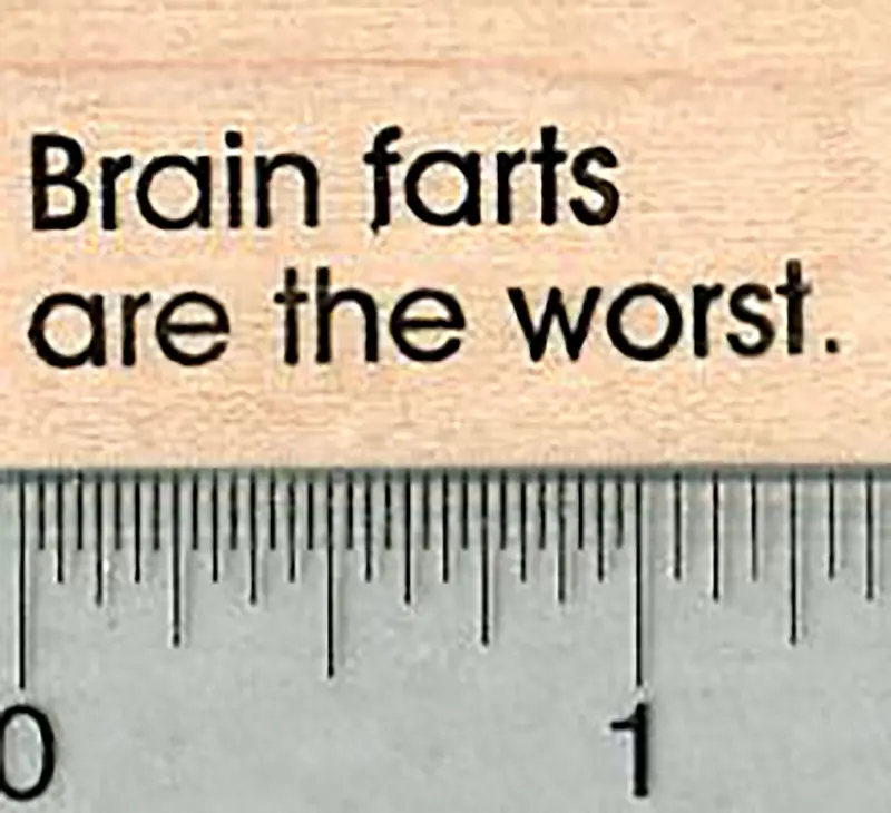 'Brain Farts Are The Worst' Zombie Quote Stamp 1