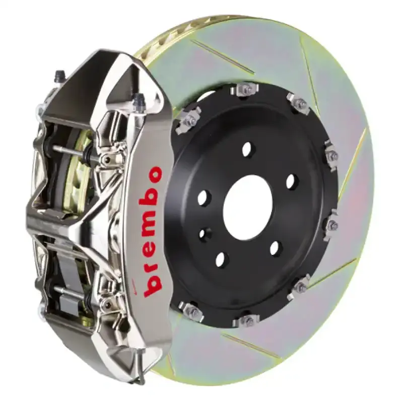 Brembo Front Big Brake Kit For 2019–2022 Mercedes-Benz A-Class (Non-Amg): 6-Piston Calipers, 365Mm Slotted Two-Piece Rotors With Nickel Plating 1