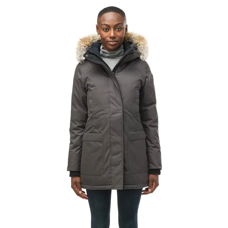 Carla Women’S Steel Grey Parka 1