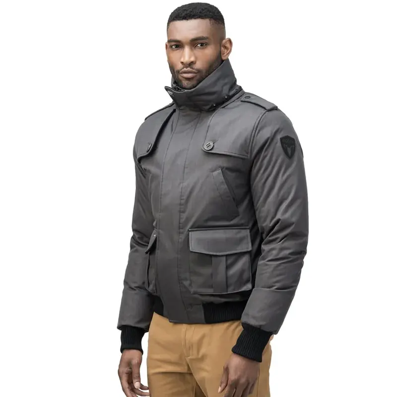 Cartel Men'S Steel Grey Bomber Jacket 1