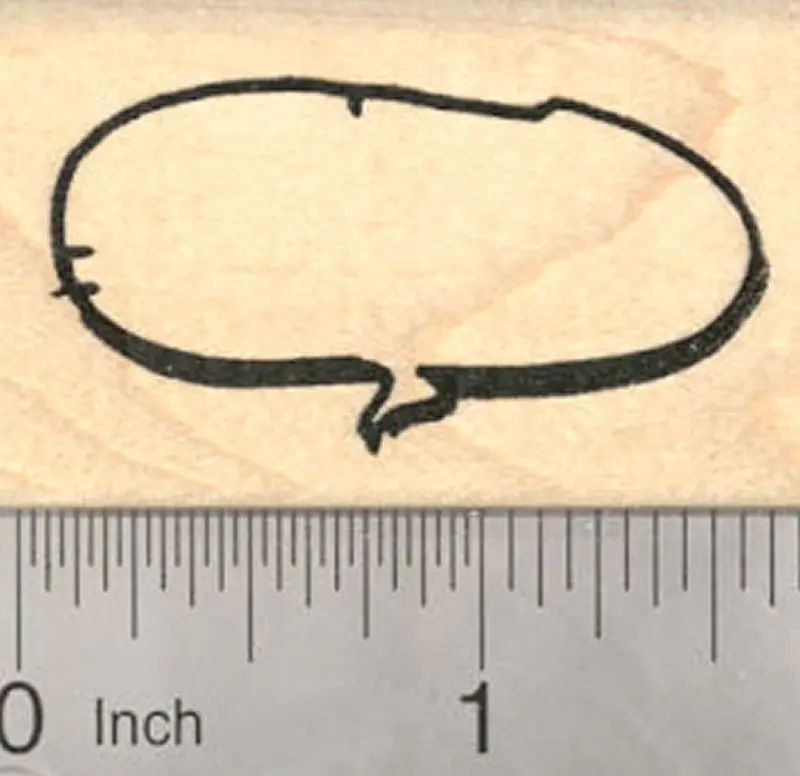 Cartoon-Style Speech Bubble Rubber Stamp For Dialogue 1