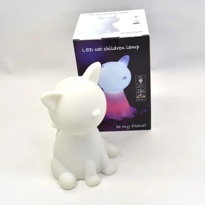 Child-Safe Silicone Led Night Light – Cat-Shaped, Multi-Color Changing 1