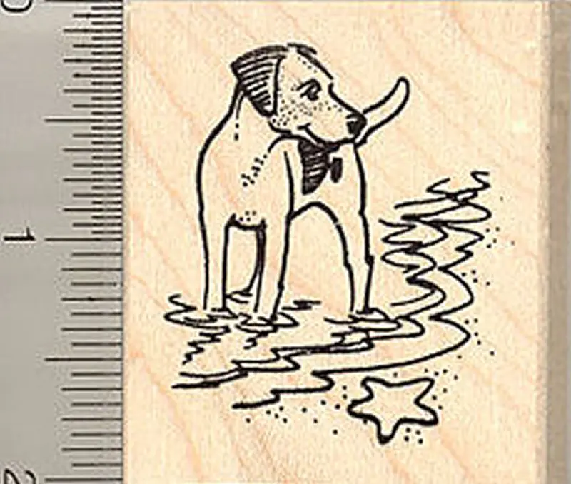 Classic Jack Russell Terrier Profile Rubber Stamp 1