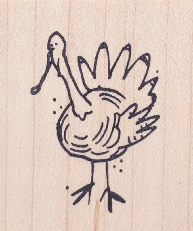 Comic-Style Turkey Rubber Stamp For Thanksgiving Or Humor Projects 1