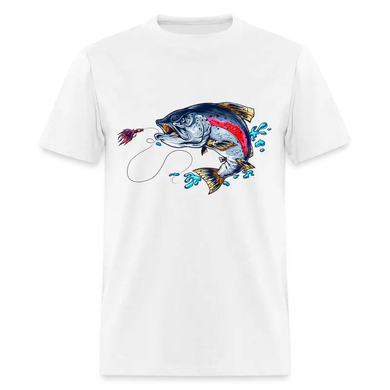 Crazy Trout Cartoon Design T-Shirt 1