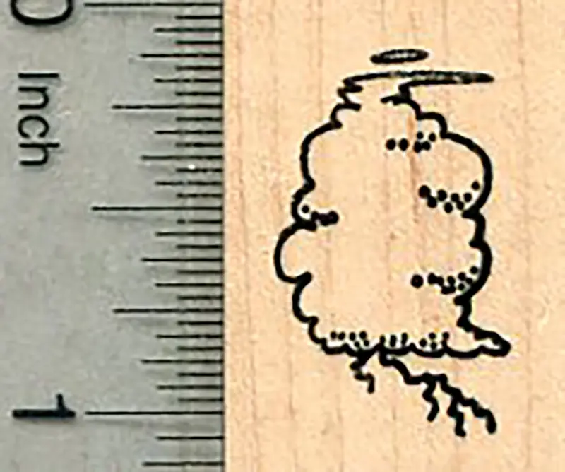 Cumulonimbus Cloud Rubber Stamp — Storm System Visualization For Weather Lessons 1