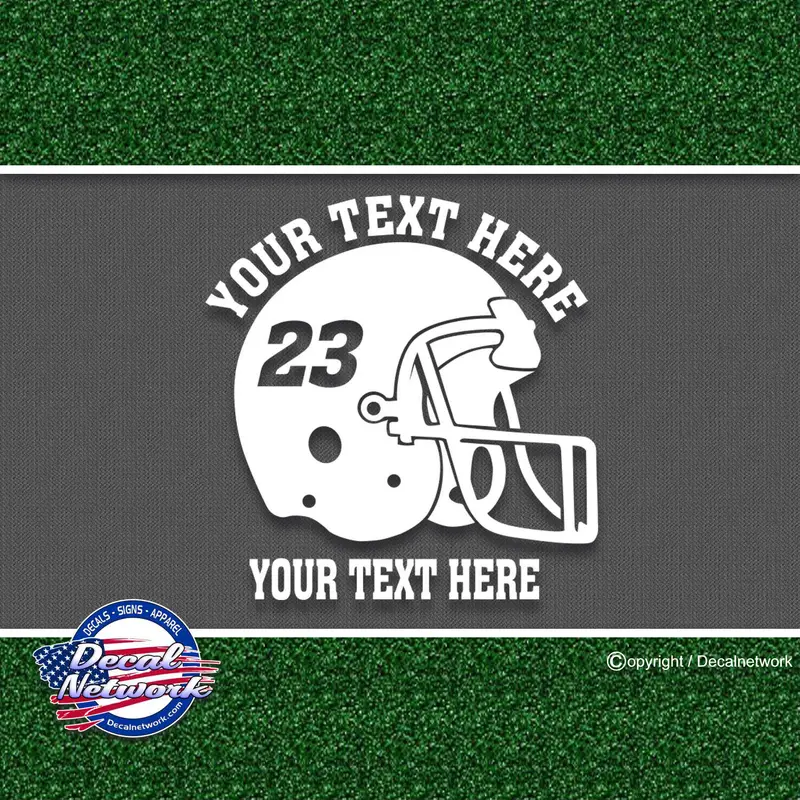 Custom Football Helmet Decal – Personalized Sports Team Window Sticker 1