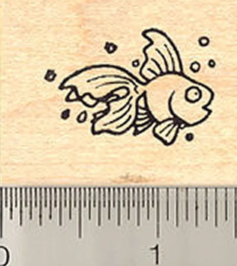 Cute Fish Rubber Stamp – Playful Aquatic Theme For Cards And Journals 1