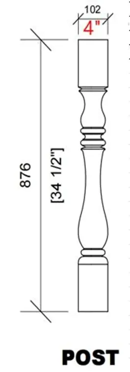Decorative Newel Post For Island Or Peninsula Overhangs 1
