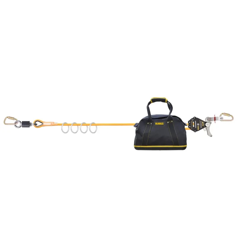 Dewalt 100-Foot Temporary Horizontal Lifeline – 4-User Rope System, Dfp Safety 1