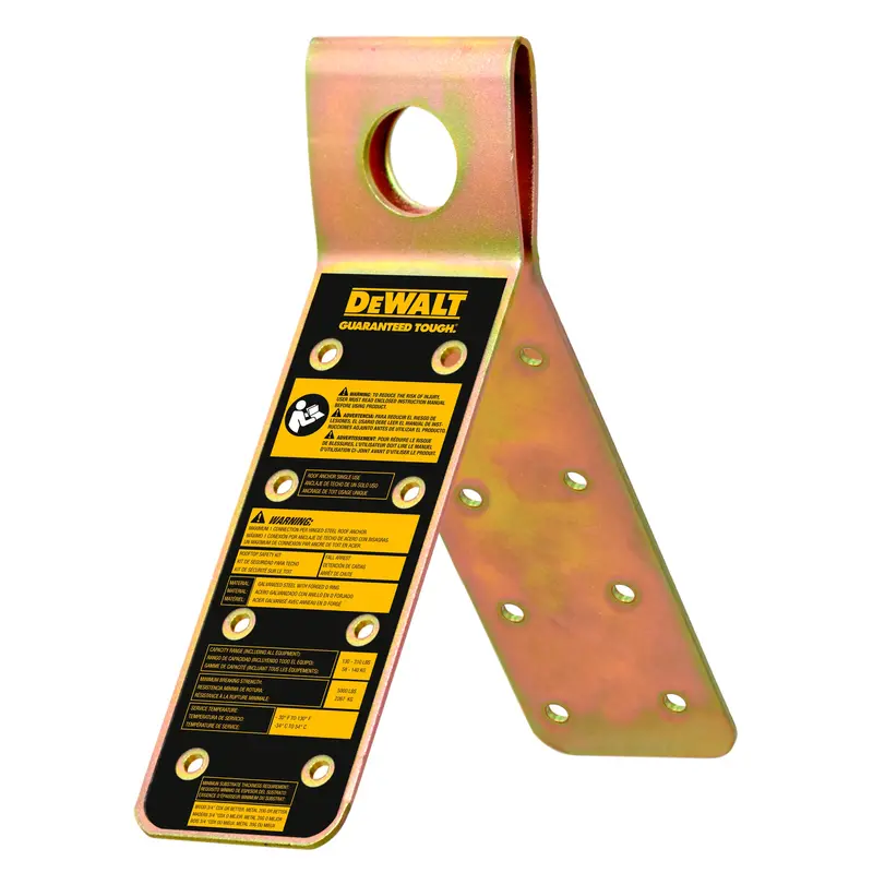 Dewalt Raised Single-Use Roof Anchor – Zinc-Coated Steel – Dfp Safety Dxfp841001 1