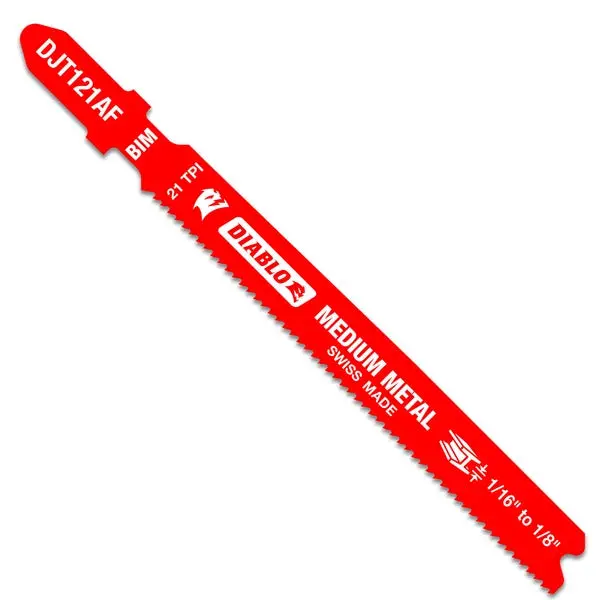 Diablo Djt121Af5 3-5/8-Inch 21-Tpi Bi-Metal T-Shank Jig Saw Blades – Medium Metal, 5-Pack 1