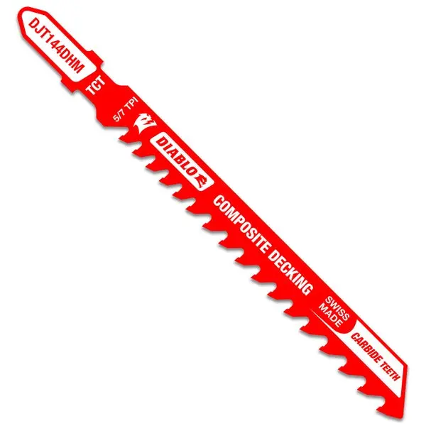 Diablo Djt144Dhm 4" Carbide T-Shank Jigsaw Blade – 5/7 Tpi For Composite Decking 1