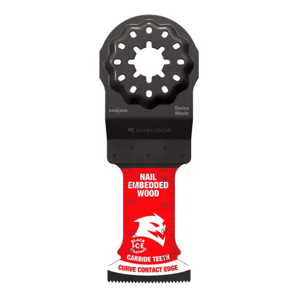Diablo Dos125Cw 1-1/4" Amped™ Starlock Carbide Oscillating Blade For Fast Nail-Embedded Cuts 1