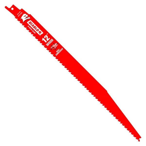 Diablo Ds1212Bw5 12-Inch Bi-Metal Reciprocating Blade (5-Pack) – Designed For Nail-Embedded Wood 1