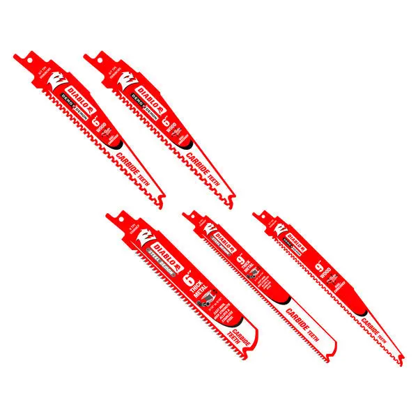 Diablo Dshv2-S5 5-Piece Mixed Reciprocating Saw Blade Set (Steel & Demo Demon Series) 1