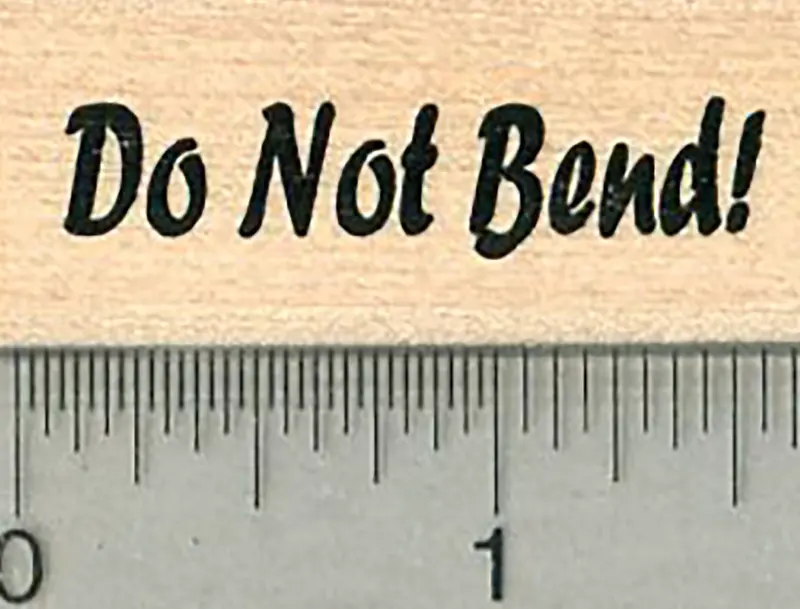 'Do Not Bend' Envelope Protection Rubber Stamp – Practical Mailing Aid 1
