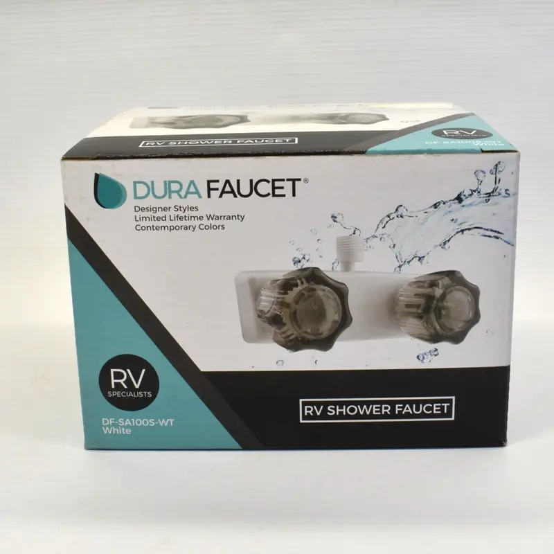 Dura Faucet Df-Sa100S-Wt Rv Shower Diverter – White Replacement For Camper Showers 1