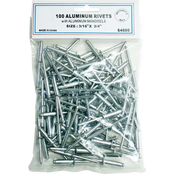 Durable All-Aluminum Rivets – 3/16" × 3/4" (64060) 1