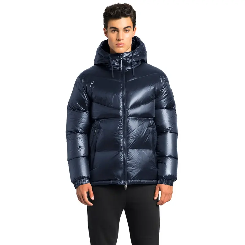 Dyna Chevron-Quilted Men'S Puffer Jacket In Navy 1