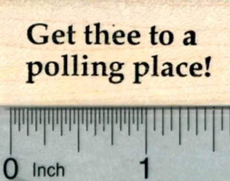 Election Day Rubber Stamp – Voting At The Polls Design 1