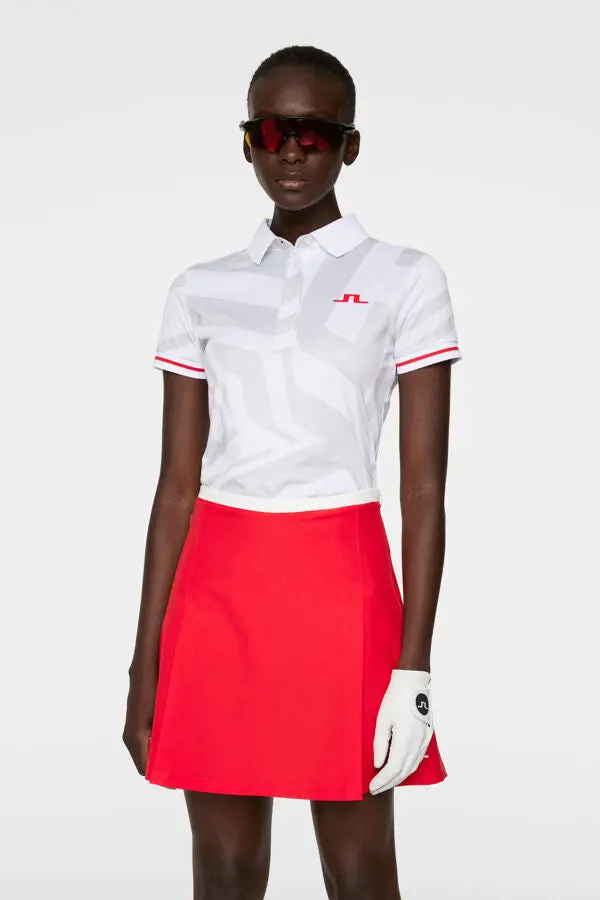 Felicite Printed Polo – Usa Golf White 1