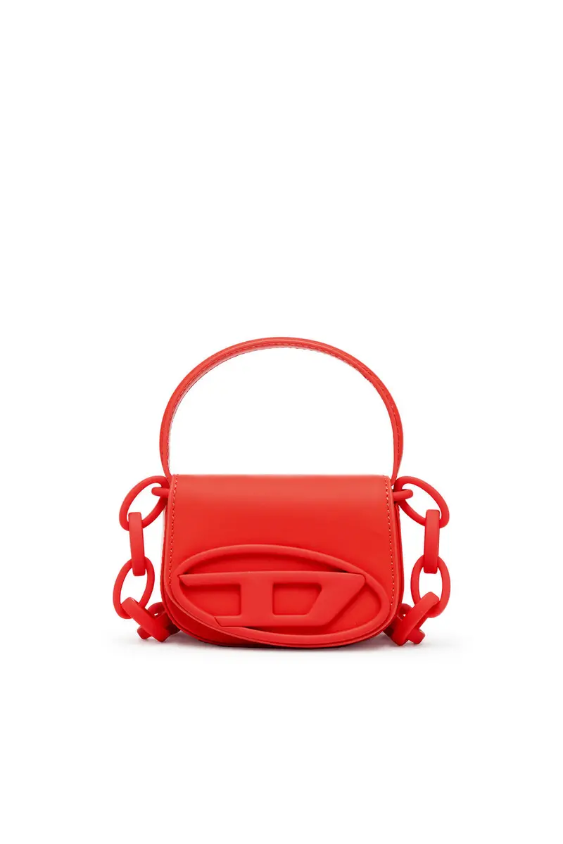 Fiery Red Matte Leather Iconic Mini Bag 1