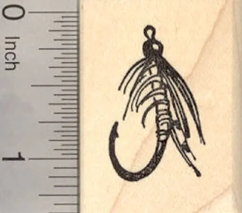 Fishing Lure Rubber Stamp – Angler’S Nautical Motif 1