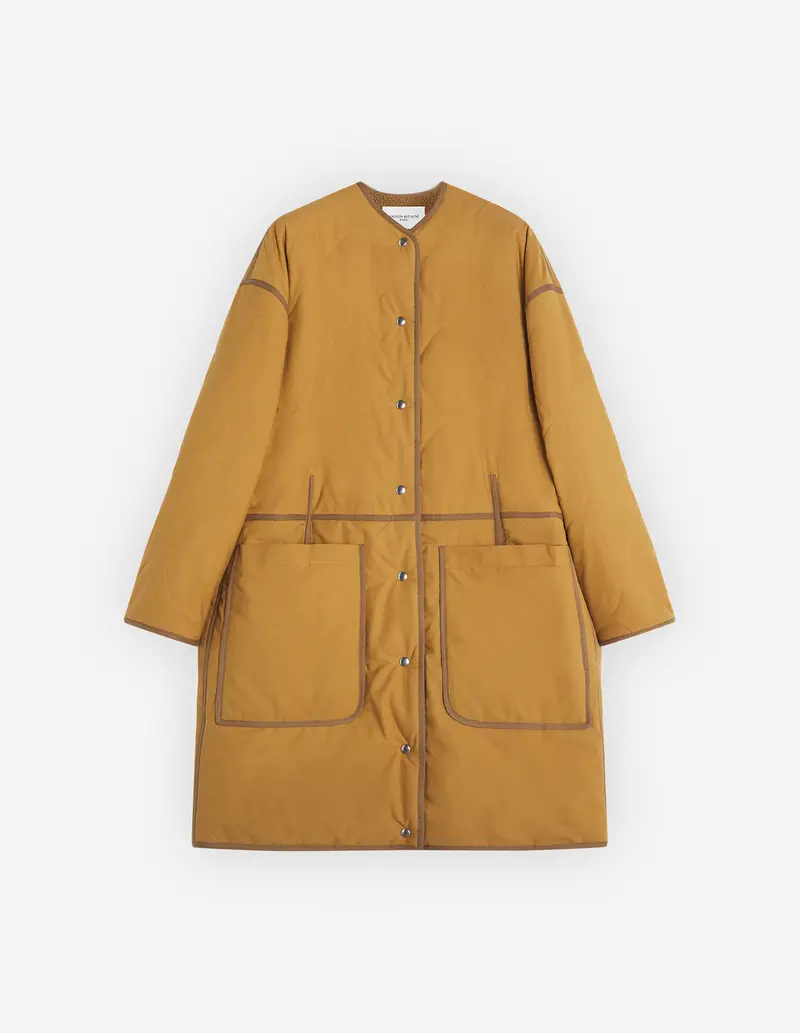 Fleece Coat In Camel Tone 1