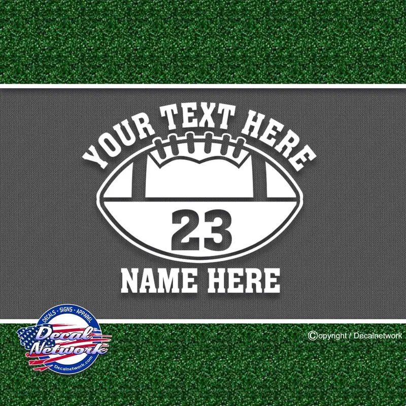 Football Team Vinyl Decal – Custom Sports Sticker For Helmets, Lockers, And Fan Gear 1