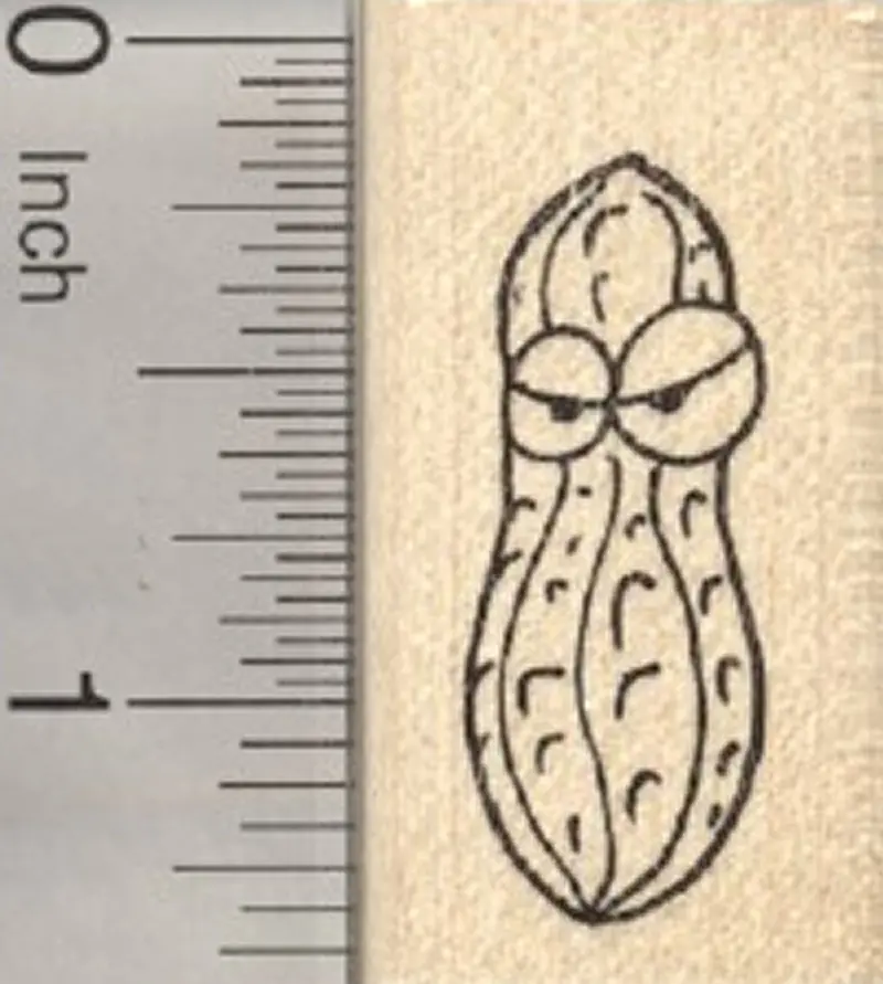 Frustrated Peanut Rubber Stamp – Expressive & Playful 1