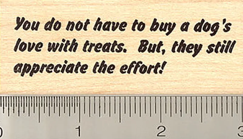 Fun Dog Treat Motif Rubber Stamp With Playful Phrase 1