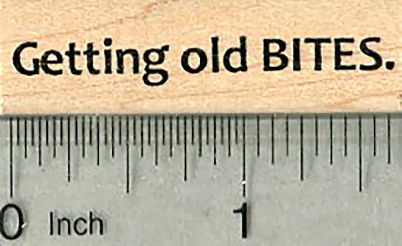 ‘Getting Old Bites’ Vampire Birthday Rubber Stamp 1