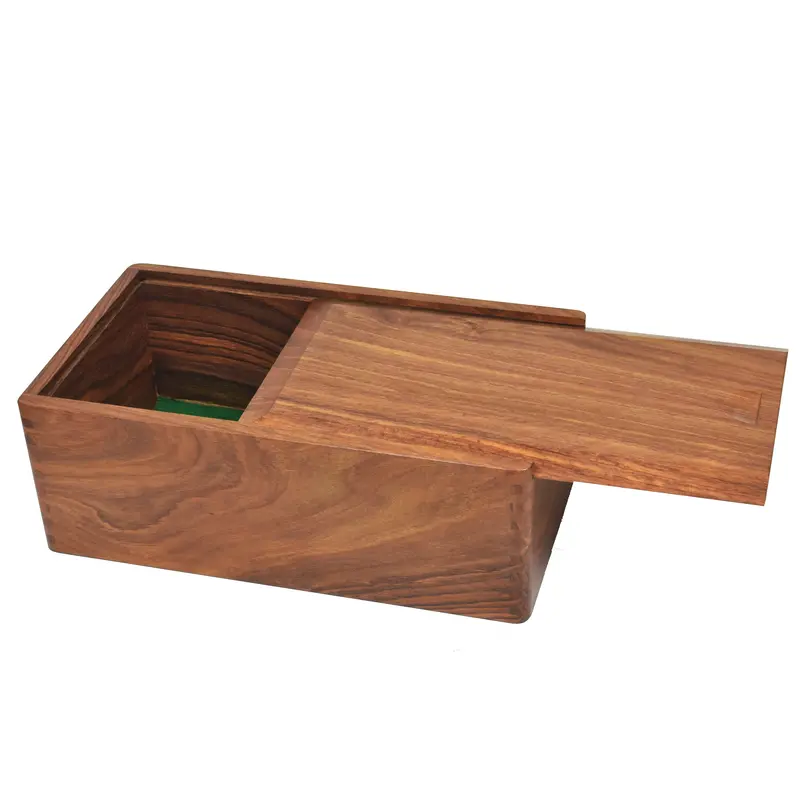 Golden Rosewood Chess Storage Box – Spacious Coffer For Up To 4.5" Chess Sets 1