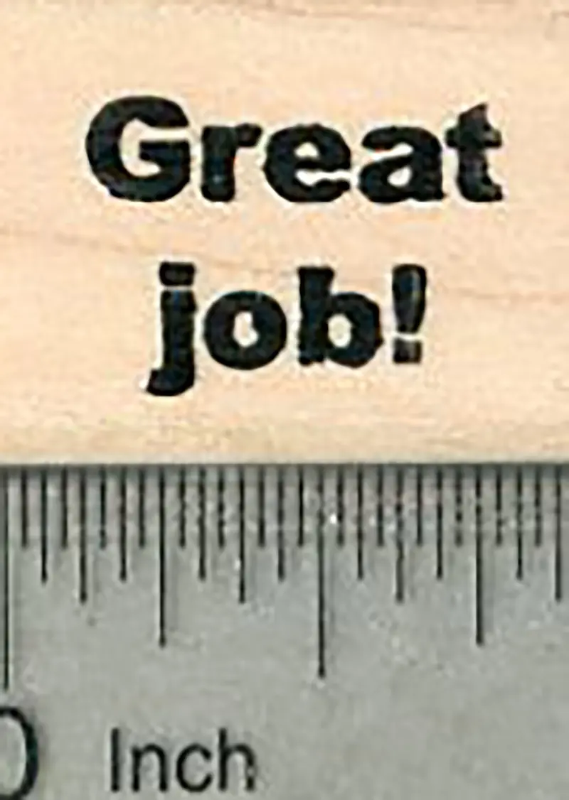 ‘Great Job!’ Rubber Stamp – Encouraging Recognition For Educators And Coaches 1