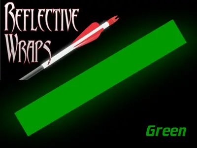 Green Reflective Arrow Wrap – 1" X 5" Enhanced Nighttime Visibility 1