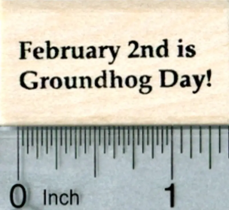Groundhog Day Rubber Stamp – February 2Nd Celebration Motif 1