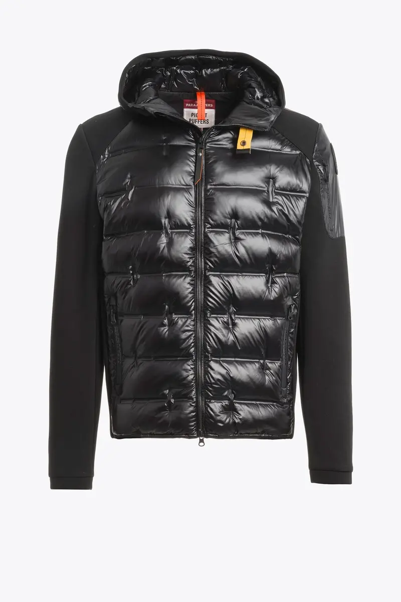 Gyles Hybrid Hooded Jacket – Black 1