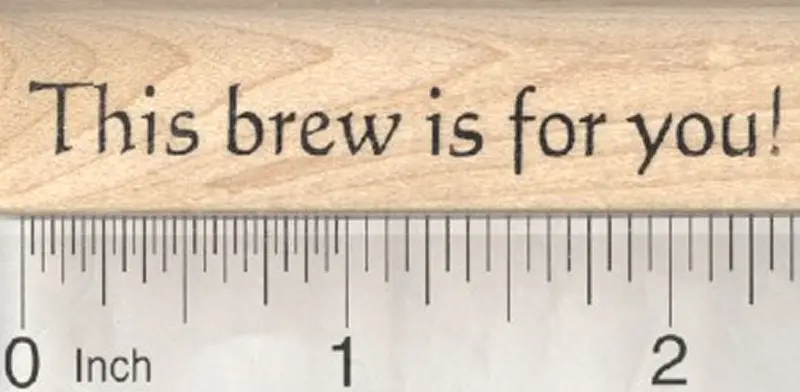 Halloween Beverage Rubber Stamp – Playful 'This Brew Is For You' Phrase 1