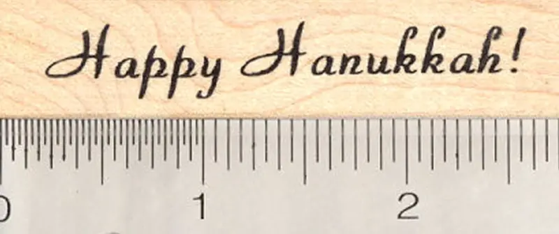 Hanukkah Celebration Rubber Stamp With Traditional Motifs 1