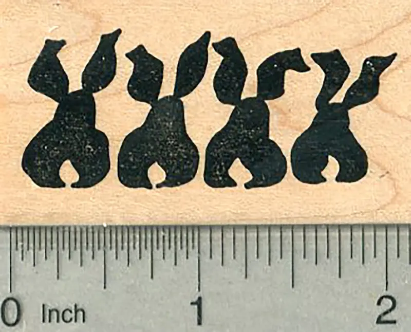 Hare Outline Rubber Stamp – Easter Collection 1