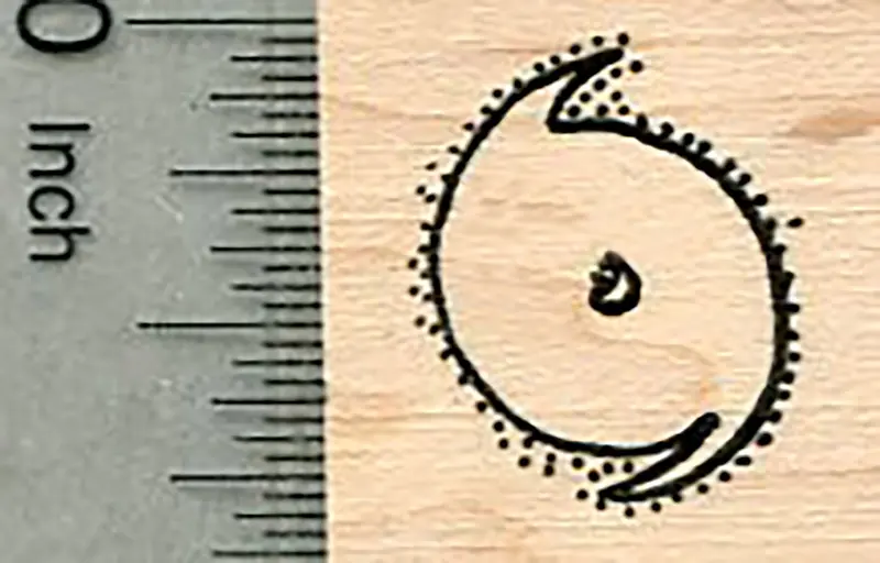 Hurricane Icon Rubber Stamp — Atmospheric Science And Geography Teaching Aid 1