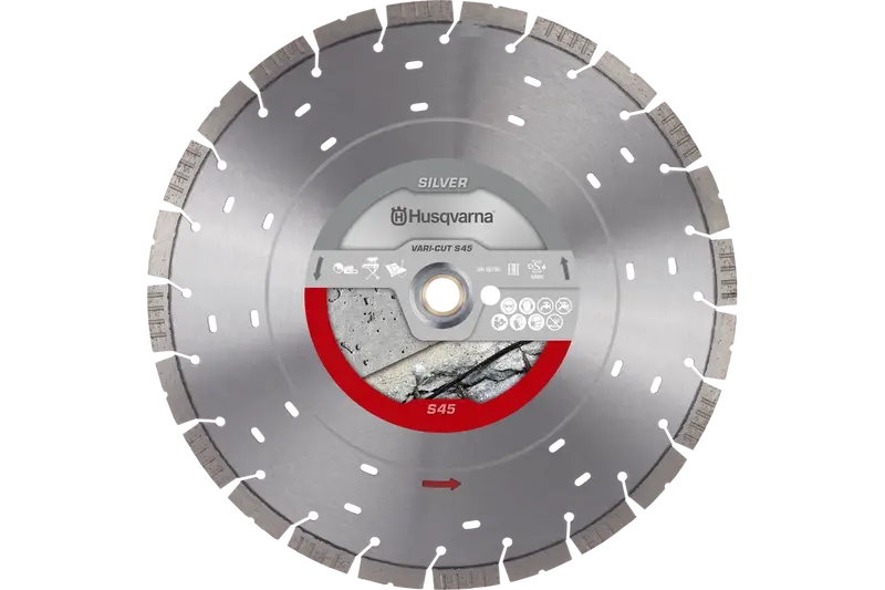 Husqvarna Vari-Cut S45 Segmented Diamond Blade – 534973120, Optimized For Concrete & Masonry 1