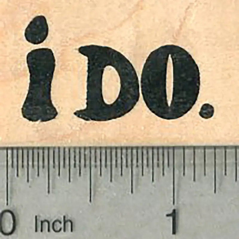 'I Do' Wedding Rubber Stamp – Classic Vow-Inspired Phrase 1