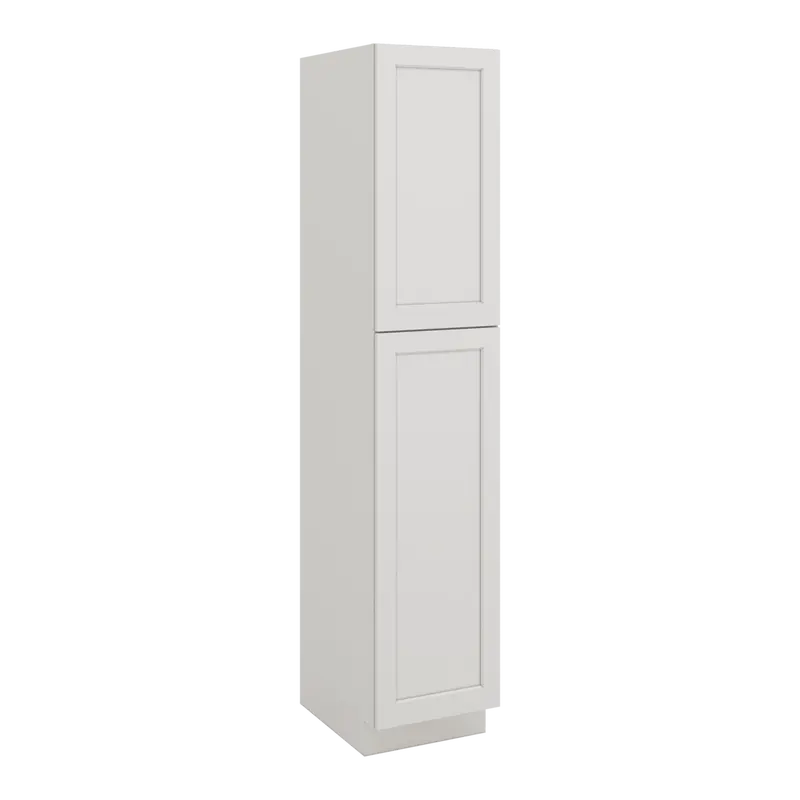 Ice White Shaker 90" Tall Pantry Cabinet – 18", 24", Or 30" Wide (1-1/4" Overlay, Cws/Cwb) 1
