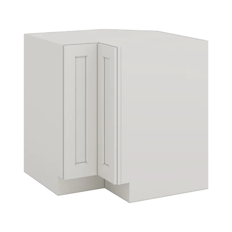 Ice White Shaker Lazy Susan Base Cabinet – 33 And 36 Inch Widths, 1-1/4 Inch Overlay 1