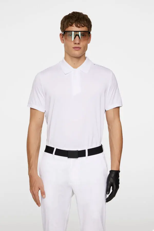 J.Lindeberg Aleks Hybrid Knit Polo – Clean White 1