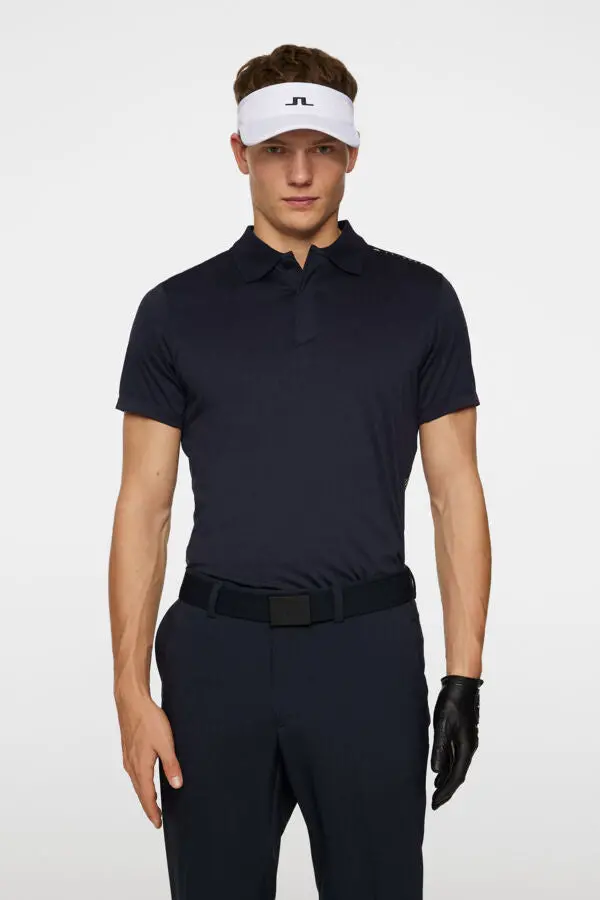 J.Lindeberg Aleks Hybrid Knit Polo – Navy Blue 1