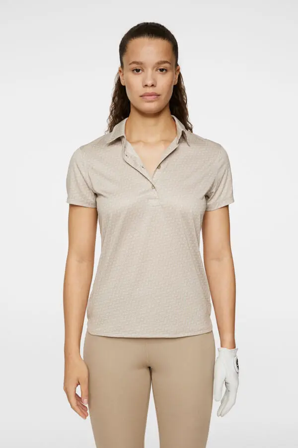 J.Lindeberg Caitlyn Shadow Bridge Polo – Khaki 1