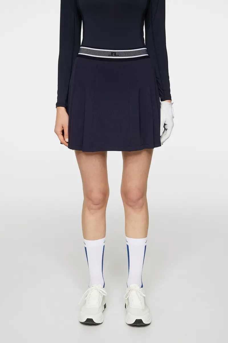 J.Lindeberg Harlow A-Line Skirt In Navy Blue 1